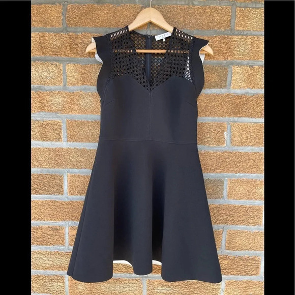 Sandro  paris black mesh dress size 3 - Picture 1 of 14